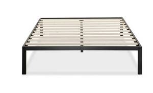 lot 139 image: Zinus Mia Modern Studio Platform 1500 Metal Bed FrameMattress Foundation, no Boxspring needed, Wooden Slat Support, Full, MFMSCS16 - Open Box.