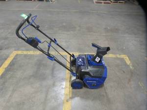 lot 6 image: Snow Joe 48-Volt Cordless Electric Snow Blower Model 24V-X2-20SB Missing Battery and Charger - Not Tested. Told It Will not stay running.