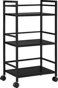 lot 258 image: Ameriwood Home Marshall 3 Shelf Metal Rolling Utility Cart Model 7741196PCOM