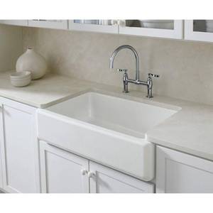 lot 272 image: Kohler Whitehaven Undermount Apron-Front Cast Iron Kitchen Sink ModelK-6489-0 (Scratch & Dent)