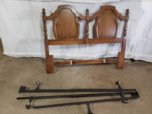 Queen Headboard and Bed Frame