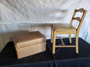 Vintage Chair and Footrest with STorage