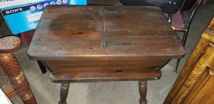 Wooden End Table With Storage