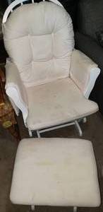 Glider Rocker and Gliding Ottoman