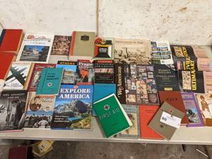 lot 09 image: Assorted Vintage German, American & Minnesota History Books, Vintage First Aid Manuals, Travel Books and More