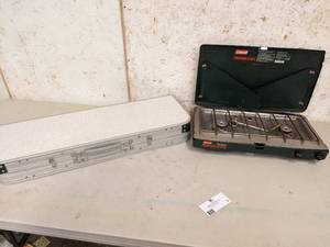 lot 04 image: Coleman Pack-Away Portable Kitchen with Colman Two Burner Propane Stove