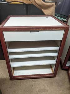 lot 28 image: Professional Wood, Glass, and Formica Retail Display Case 39 x 30 x 24
