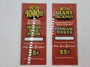 lot 127 image: 2 Vintage Glass Slot Machine Inserts