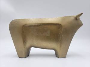lot 146 image: Modern Style Brass Bull By HomArt II NEW