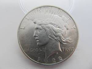 1922 D Liberty Peace Dollar - MS62