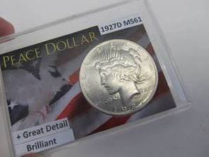 1927 D Liberty Peace Dollar - MS61