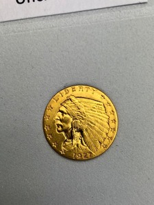 1927 US Indian Head Quarter Eagle 2 12 Dollar Gold Coin - Uncirculated