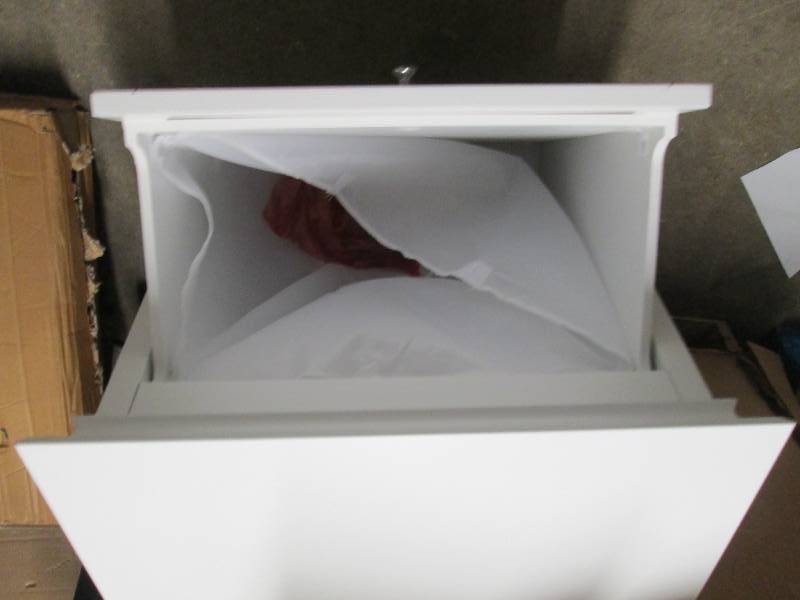 white laundry hamper ...