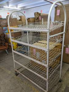 Heavy Duty Wire Shelving Unit on Wh...