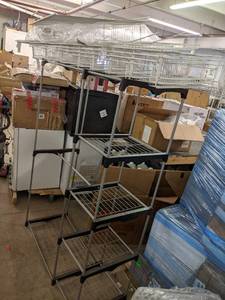 Partially assembled Storage Shelf a...