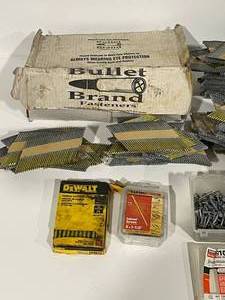 Assorted Nails, Screws, Staples