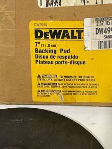 DeWalt Backing Pad and Handle