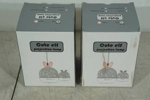 lot 162 image: 2 New&nbspCute Elf Deer Projection Lamps