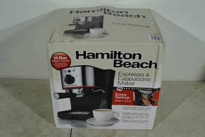 lot 190 image: Hamilton Beach Espresso and Cappuccino Maker - 15 BAR Pump