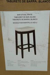 lot 207 image: New&nbspClaridge Patches White Bar Stool