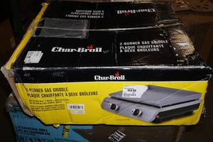 lot 218 image: Char Broil 2 Burner Gas Tabletop Griddle