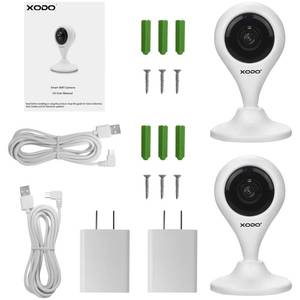lot 51 image: Xodo IP Home Security Smart Camera 2 Pack
