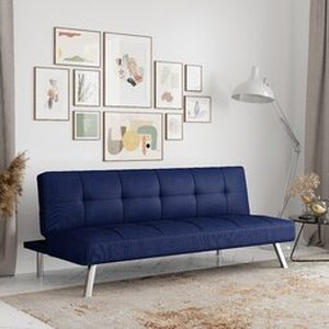 lot 63 image: Serta Corey Convertible Sofa - Navy Blue