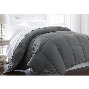 lot 116 image: Home Collection Down-Alternative Baffle Box Comforter - FullQueen - Gray