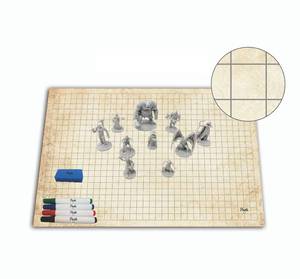 lot 126 image: Path Magnetic Battle Grid Game Mat 36 x 24 DND Starter Set
