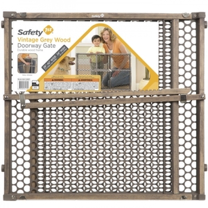 lot 127 image: Safety 1st 24 Vintage Grey Wood Frame Gate