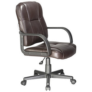 lot 170 image: Relaxzen Brown Massage Mid Back Leather Office Chair