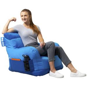 lot 222 image: Big Joe Smart Max Dorm Bean Bag Chair - Blue