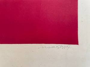 Vintage lithograph signed and dated