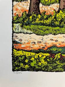Unbelievable large linocut lithograph signed lower right corner numbered 167300