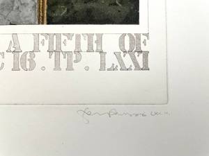 After the epoch print. Signed and numbered by artist. I found the artist one time but lost the name British was in the MMA as I recall.