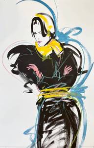 Large 1980s Rene Gruau lithograph seems to be an artist proof of some sort in mint condition.