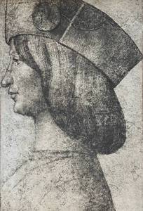 Neat old masters lithograph that looks like a real drawing in awesome frame.