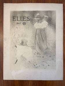 Ultra Rare, appears to be very old lithograph of Elles Par by Toulouse-Lautrec
