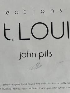 LARGE  JOHN PILS PRINT  REFLECTIONS OF ST. LOUIS  HAND SIGNED