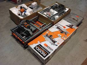 Lot of Ridgid Table Top Wet Tile Saw Customer Returns See Pictures
