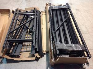 Lot of 2 of Husky Black 3-Tier Heavy Duty Steel Garage Storage Shelving Small Damaged Customer Returns See Pictures