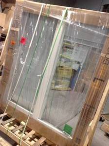 MasterPiece 72 in. x 80 in. Smooth White Right-Hand Composite Sliding Patio Door Customer Returns See Pictures