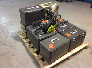 Lot of 12 of Ryobi Gas Chain Saw Various Models and Conditions
