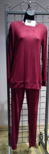 lot 12 image: Leisure Suit Shirt & Pants Burgandy