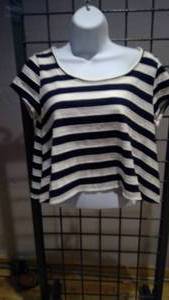 lot 226 image: Stripped blue shirt size small