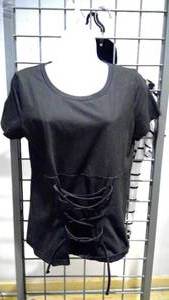 lot 244 image: Tee Black criss cross size medium