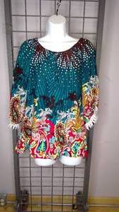 lot 330 image: Teal off shoulder size large