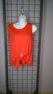 lot 345 image: Tank top orange front size small