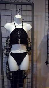 lot 449 image: Swimsuit 2-piece black lace up size L