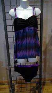 lot 468 image: Tankini Top purple & black size L